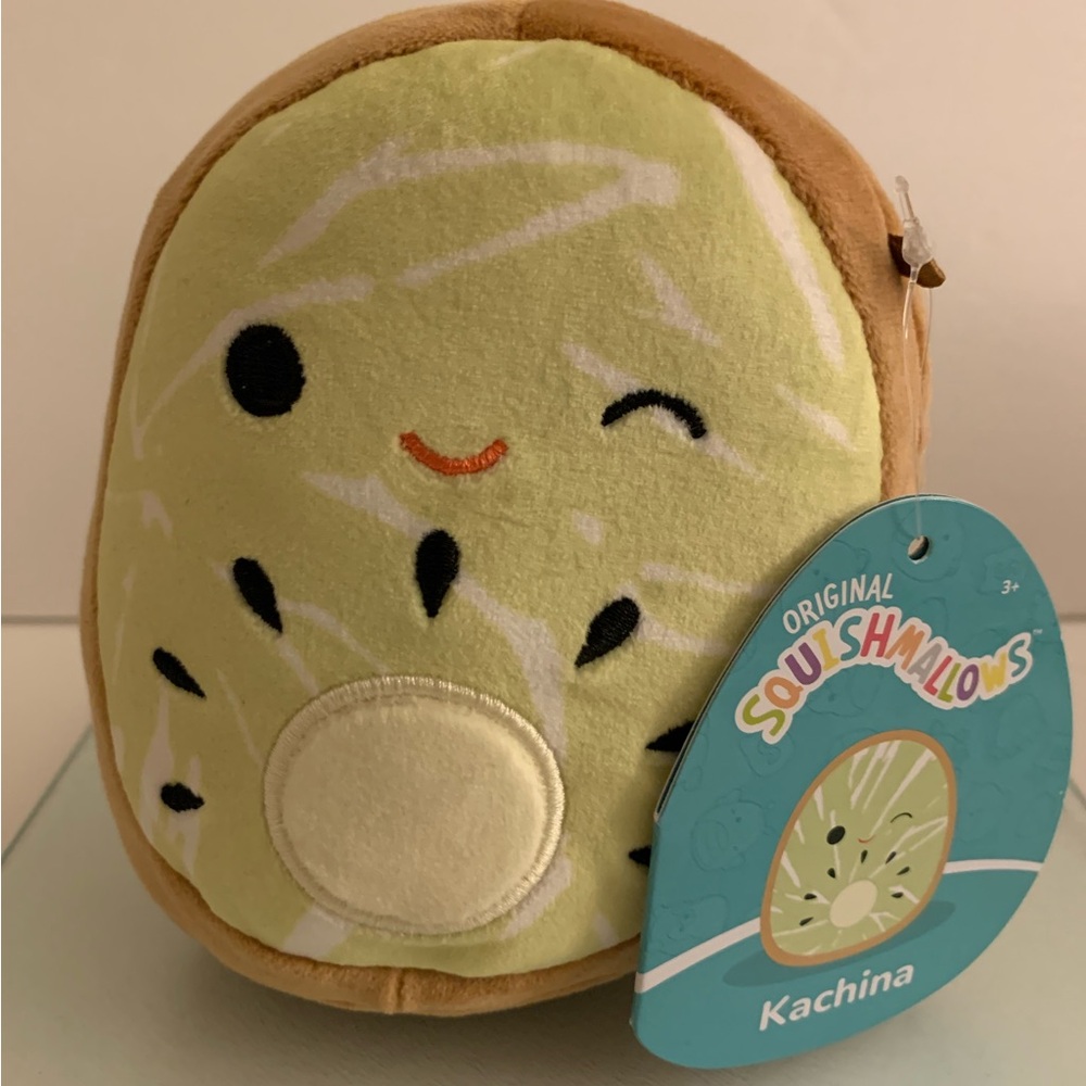 MAKE OFFER SQUISHMALLOWS Kachina Kiwi Fruit 5" Plush BRAND NEW 2023 Kellytoy